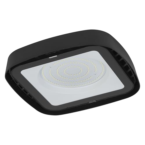 Osram Highbay UFO Ceiling Light in Black, Offers 130 W and 15,000 lm in Daylight White at 6500 K, with IP65 Protection Against Water Jets and dust (dustproof), Ideal for high
