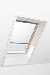 Original Roto Roller Blind Exclusive ZRE Daylight Blind for Roto Roof Windows Guide Rail Silver For Windows Series Q Size 055/078 - 05/07 Colour White