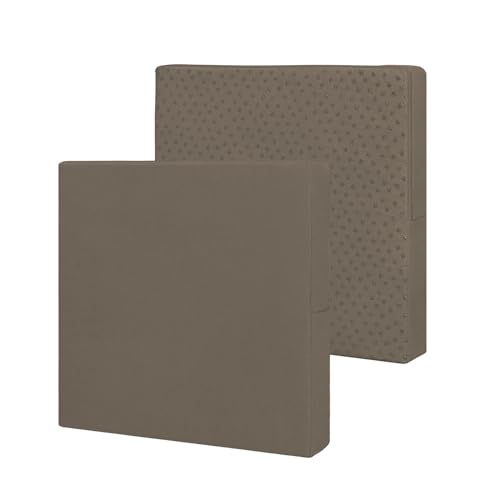 Easy-Going Waterproof Patio Cushion Covers ONLY Cover 24x22x4 inch 2 Pack Replacement Non-Slip Outdoor Seat Cushion Slipcover with Zipper. Taupe