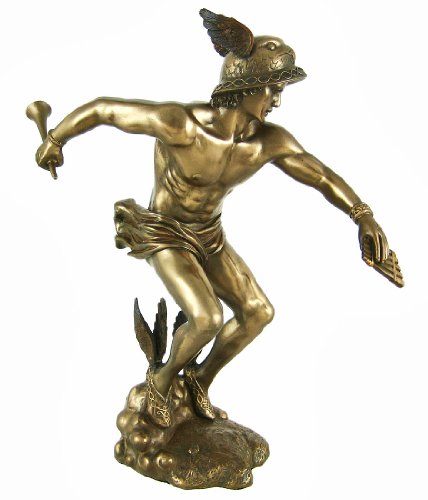 Pacific Giftware Bronze Greek Olympian God Hermes Statue by Moonlight Mysteries