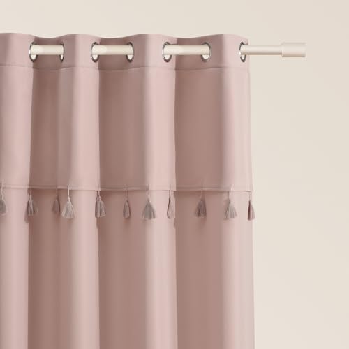ROOM99 Astoria Curtain with Silver Eyelets 140 x 250 cm Width x Height Sliding Curtains Modern Curtain Living Room Bedroom Light Grey 1 Piece