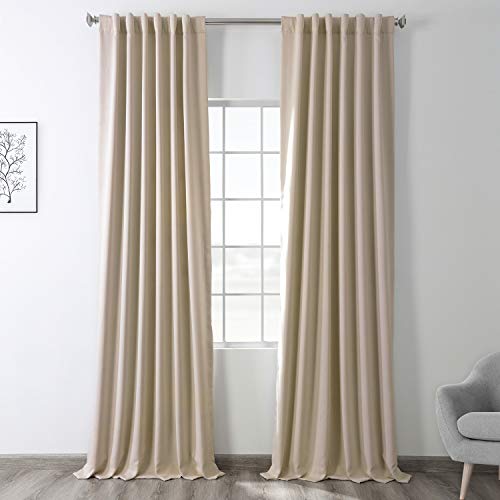 HPD Half Price Drapes Room Darkening Curtains 96 Inches Long for Bedroom & Living Room (1 Panel), 50 X 96, Egg Nog