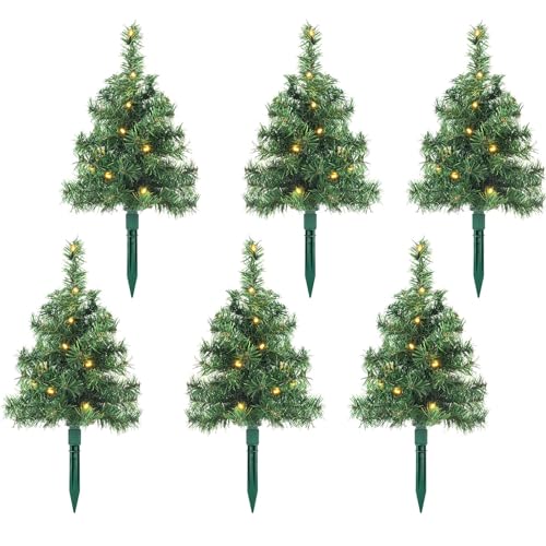 WeRChristmas Pre-Lit Christmas Tree Pathway Light Decorations, Warm White, 30 cm