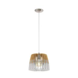 EGLO Artana Pendant Light, Steel, 60 W, Nickel Matte, Pendant Light, Diameter 30 cm