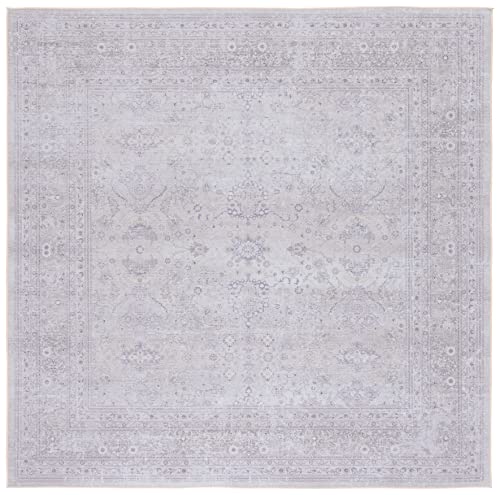 Safavieh Traditional Rug Ideal for High Traffic Areas - Machine Washable and Non Slip - Tucson Collection, Short Pile, in Beige, 183 X 183 cm