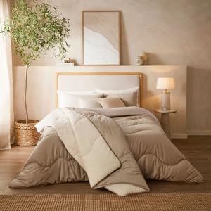 Night Lark Cosy Sherpa Fleece Blanket – 9 Tog Winter Blanket with Advanced Smartfil® Fibre, Throw for Sofas and Beds, Hypoallergenic, Washable – Single Bed Throw, Natural Oat