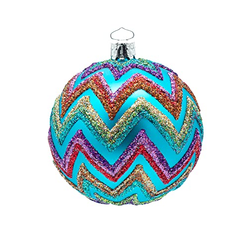 Christborn Zack 3/Ktn Christmas Bauble 8 cm Matt Aqua