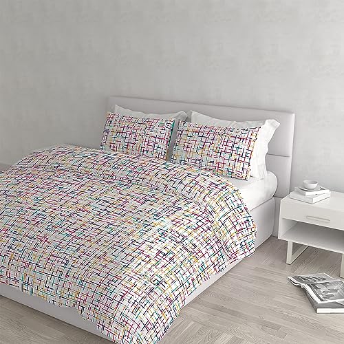 Italian Bed Linen Dafne Snakeworld Printed Microfibre Duvet Cover Set, Double