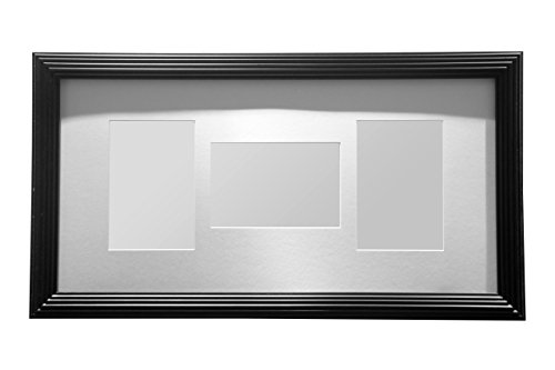Premier Housewares Multi-Photo Frame for 3 Photos, Black, 25 x 50 x 2 cm