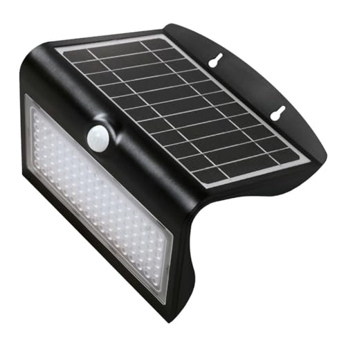 KORPASS Black Solar LED Wall Light with Sensor 8 w