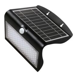 KORPASS Black Solar LED Wall Light with Sensor 8 w