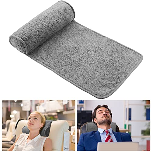 Weysat Neck Pillow for Recliner Head Pillow Adjustable Plush Pillow Neck Roll Non Slip Fleece Couch Neck Head Support Pillow for Travel Home Recliner Sofa Armchair (Gray)