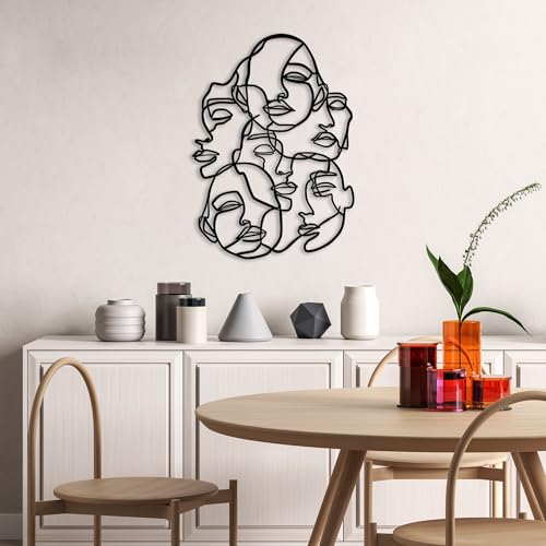 Stylish Black Decorative Metal Wall Accessory, 70 x 50 cm, 100% Metal, 1.5 mm Thick, Easy Wall Mounting, Perfect for Modern Home Decor