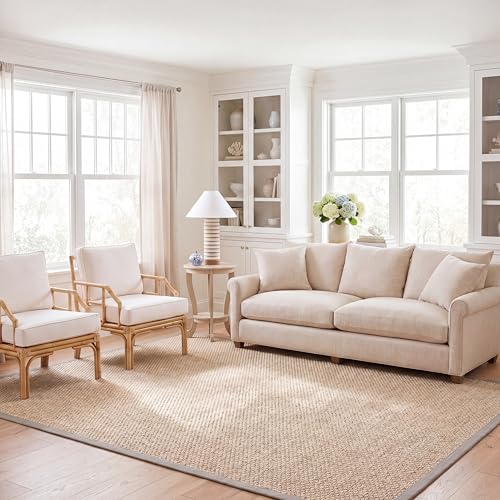 SAFAVIEH Natural Fiber Rug for Living Room, Dining Room, Bedroom - Natural Fiber Collection, Short Pile, in Natural, 244 X 305 cm