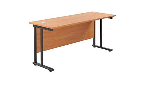 Office Hippo Heavy Duty Rectangular Cantilever Office Desk, Home Office Desk Office Table Integrated Cable Ports Pc Desk For Office Or Home 5 Yr Wty White Framewhite Top 80cm X 80cm Medium  495644954 - View #3