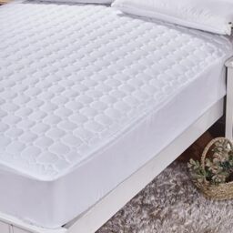Good Nite Mattress Protector Quilted Mattress Topper Mattress Cover Pads 25cm Deep Machine Washable (White, Double)
