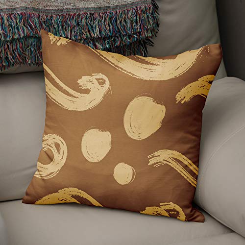 Bonamaison Decorative Cushion Cover Brown Tones, Throw Pillow Covers, Home Decorative Pillowcases for Livingroom, Sofa, Bedroom, Size:43X43 Cm - Designed and Manufactured in Turkey