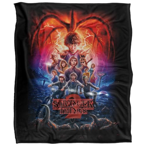 Stranger Things Season 2 Poster Silky Touch Super Soft Throw Blanket 152 X 127 Cm