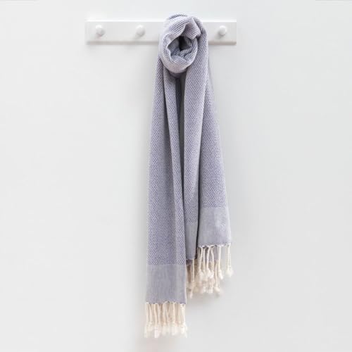 Fouta Beach Towel 100% Cotton 90 x 175 cm - Absorbent, Soft and Washable at 30-40??C - Elegant Plum Colour for Beach and Spa