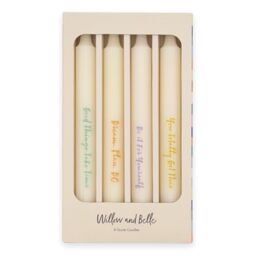 Quote Design Table Candles in Gift Box Set of Four