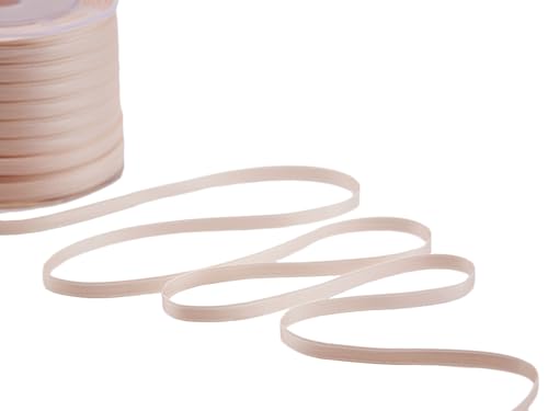 Furlanis - Double Satin Ribbon, Decoration, Gift, Christmas Packing, Wedding, Party, Made in Italy - Powder Pink, 6 mm x 100 m