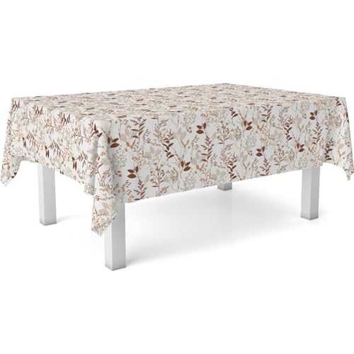 ECOMMERC3 Tablecloth Oilcloth Stain Resistant Rectangular Table 300 x 140 - For use inside and also on the terrace, waterproof, wipe clean, rounded corners, made in Spain