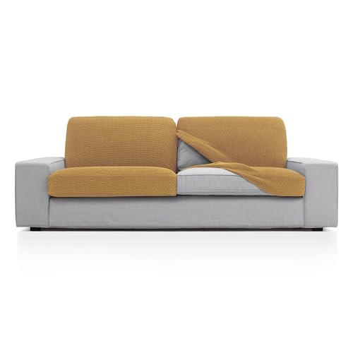 FAVERTI?? Super Elastic Sofa Cushion Cover with Measures Between 50-85 cm by 45-70 cm and 10-20 cm High - Model NOVELE - Seat or Back Cover for Armchair or Sofa Yellow