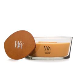 WoodWick Scented Candle with Crackling Wick - Golden Bourbon Ellipse Candle - Long Burning Candles: Up to 50 Hours Burn Time - Perfect Gifts for Women