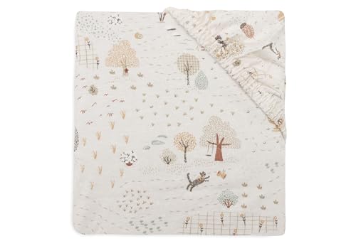 Jollein Jersey Fitted Sheet - For Junior Bed - Milky Coffee/Ivory - 2-Pack - 70/75x140/150cm