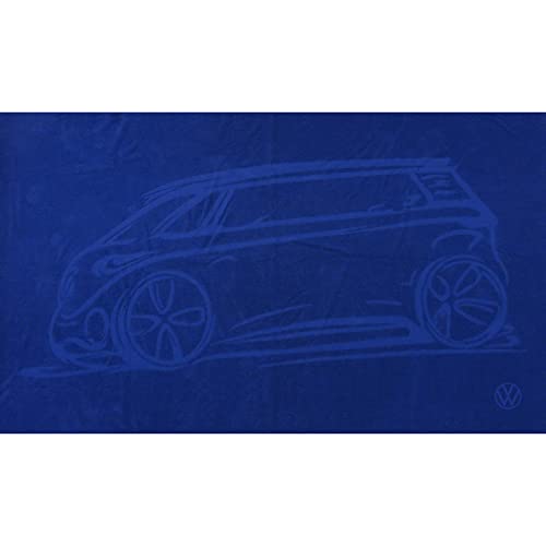 Volkswagen 1H4084500A Bath Towel with ID Buzz Design 180 x 100 cm Beach Towel Blue