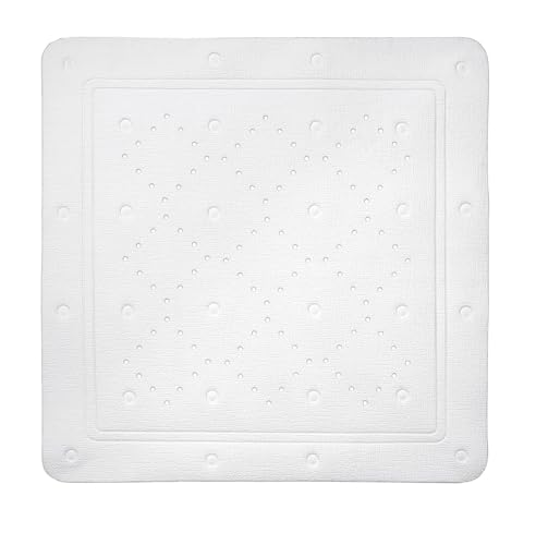"Kleine Wolke ""Casablanca Shower Safety Mat, PVC Foam, White, 75 x 75 x 0.3 cm"