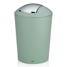 kela Marta Swing Lid Bin 5 L, Diameter 19.5 cm, Plastic, Jade Green, Matte Surface, 24555