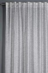 Gardinia Tab-Top Curtain with Hidden Tabs and Curtain Tape, Opaque, Translucent Curtain, Grey, Jacquard Voile, 140 x 245 cm