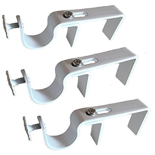 The NoNo Bracket Company Outside Mounted Blinds Curtain Rod Bracket Attachment Brown
