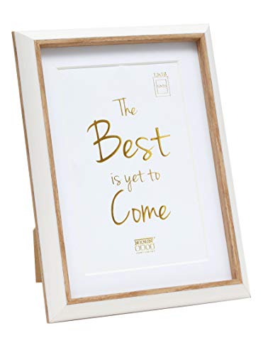 Deknudt Frames S46WG1P1_13.0x18.0 Photo Frame Resin White/Natural 13 x 18 cm 10 x 15 cm