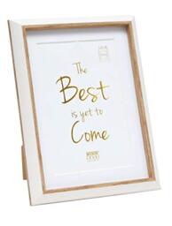 Deknudt Frames S46WG1P1_13.0x18.0 Photo Frame Resin White/Natural 13 x 18 cm 10 x 15 cm