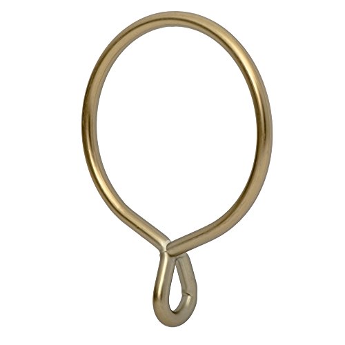 Ivilon Drapery Eyelet Curtain Rings - 2.3'' Metal Hooks Ring for Curtain Hook Pins, Set of 14 - Warm Gold