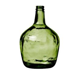 NATURAL LIVING Dame Jeanne Vase 4L Recycled Glass Emerald Diameter 19 cm x Height 31 cm