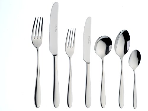 Arthur Price Every Day 44-Piece Willow 6-Person Box Set, Stainless Steel, Silver, 51 x 31.5 x 6.5 cm