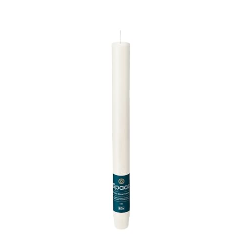 Spaas Rustic Dinner Candle 8h, white, 2,1x2,1x25