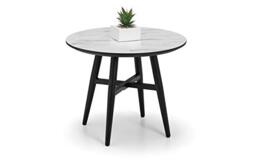 Julian Bowen Firenze End Table, White Marble Effect - H49 x W60cm