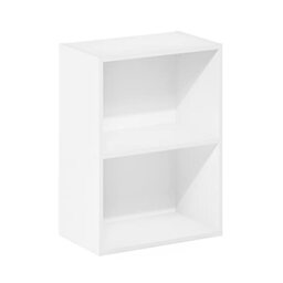 Furinno LUDER 2-Tier Open Shelves Bookcase, White