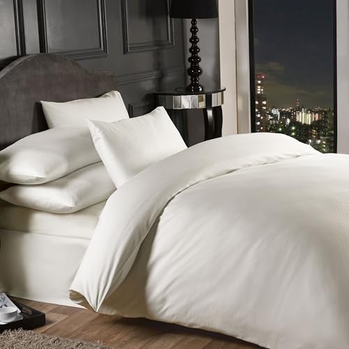 Emma Barclay Grosvenor - 1000 Thread Count Pin Stripe Duvet Set in Cream - Double Bed