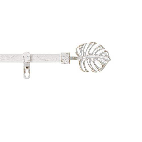 Douceur d'Intérieur Tropi Curtain Rod, White/Gold, 210  380 cm