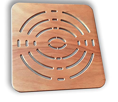 Castelmerlino Shower Accessories, Marine Okumé Plywood, Natural, 49.5 x 49.5