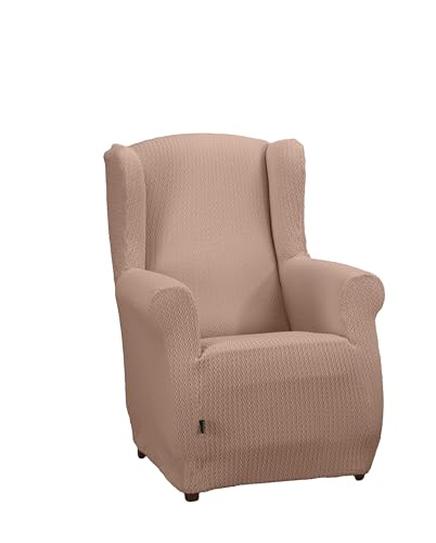 Estoralis Sumatra Bi-Elastic Chair Cover Very Elastic Fabric C/03 Pink for Wing Chairs from 70 to 110 cm Quality Protection Super Adjustable