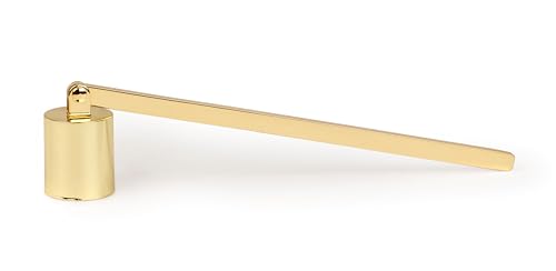 Paddywax Candle Snuffer Long Metal Extinguisher for Candles, 22-cm Long, Gold