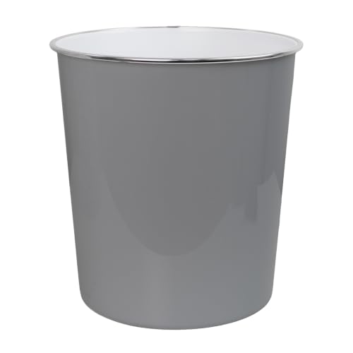 JVL Onyx Round Waste Bin 7L Bathroom Bedroom Office Grey