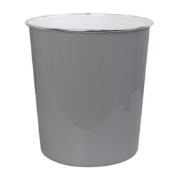 JVL Onyx Round Waste Bin 7L Bathroom Bedroom Office Grey