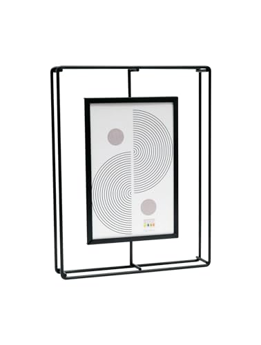 Deknudt Frames - Photo frame - black metal - sleek - vintage - for 10x15 cm format - hang or stand